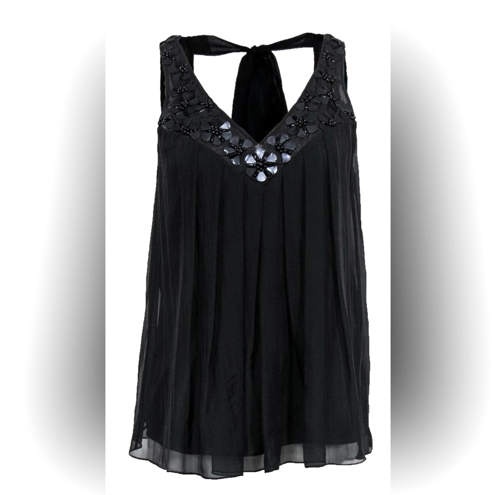 ❤️5/$25❤️ ❤️Rebecca Taylor Black Silk Top Size 4